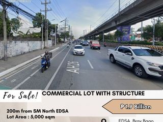 FOR SALE Commercial Lot with Structure located at EDSA, Brgy Bago Bantay, Quezon City