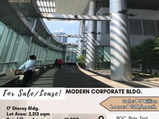 FOR SALE/LEASE: Modern Corporate Building located at BGC, Brgy. Fort Bonifacio, Taguig City
