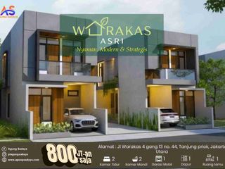 DIJUAL RUMAH CLUSTER WARAKAS  IX Gg 13 LOKASI BEBAS BANJIR, JAKARTA UTARA WARAKAS