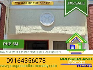 FOR SALE NEWLY RENOVATED 2-STOREY TOWNHOUSE HOUSE AND LOT IN LAS PIÑAS