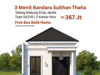 Jual Rumah Talang Bakung Kota Jambi Type 50/155