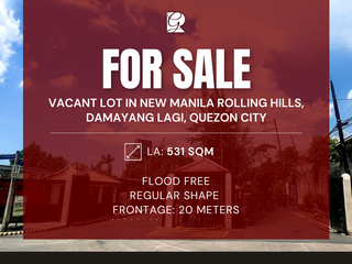 FOR SALE Vacant Lot in New Manila Rolling Hills, Damayang Lagi, New Manila, Quezon City