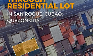 FOR SALE Through Residential Lot in San Roque, Cubao, Quezon City