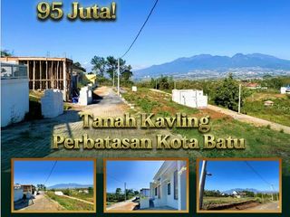 Tanah Kavling dan Rumah Vila Perbatasan Kota Batu View Gunung Free SHM