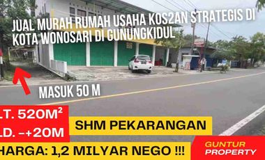 Jual kost 15 kamar di Kota wonosari Gunung Kidul strategis murah dekat ringroad