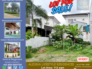 Lot for Sale 112 sqm in Marilao Bulacan