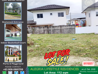 Lot for Sale 112 sqm in Marilao Bulacan
