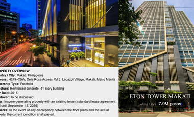 1-Bedroom Unit in Eton Tower Makati for Sale, Legaspi VIllage, Makati City