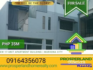 FOR SALE: NEW 17-UNIT APARTMENT BUILDING IN MARIKINA CITY