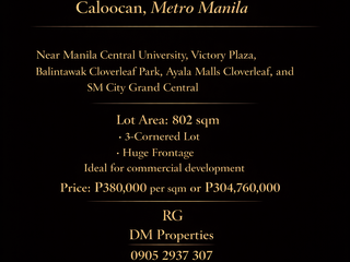 For Sale: Commercial Lot in Caloocan, Metro Manila