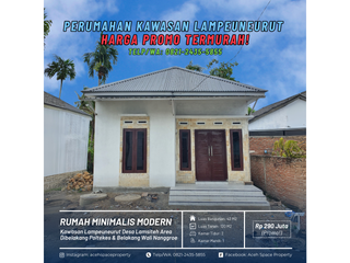 Dijual Rumah Murah di Kawasan Lampeuneurut Desa Lamsiteh - Dibelakang Poltekes dan Wali Nanggroe!