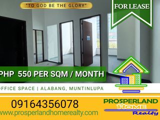 OFFICE SPACE FOR LEASE IN ALABANG, MUNTINLUPA CITY