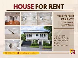 4-Bedroom House & Lot For Lease in Valle Verde 2, Pasig