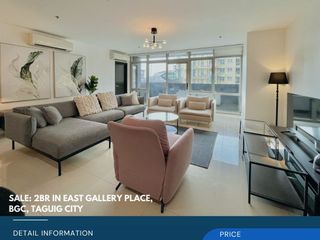 SALE: 2BR in East Gallery Place, BGC, Taguig City