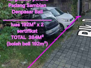 jual tanah 192m2 gunung soputan denpasar