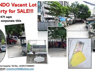 Vacant Lot Commercial Property For Sale, Binondo, Metro Manila