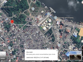 For Sale or Rent  Land, locate at KKO Usman Street, 400 meters from Pangkal Balam Harbour. There are 2 kiosks and 1 house inside the plot