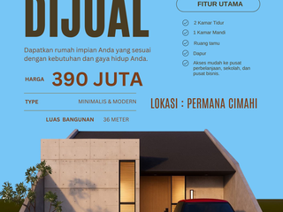 Rumah Minimalis Modern 1 Lantai 2 Kamar Tidur 1 Kamar Mandi