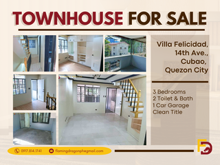 Centrally Located 3-Bedroom 3-Storey Townhouse in Cubao for LEASE | Near P. Tuazon & Araneta City