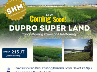 Dijual Tanah Kavling SHM 200 m² Kawasan Ulee Kareng Banda Aceh
