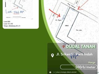 Dijual Tanah Jalan Srikandi Pekanbaru Kota Siap Usaha!