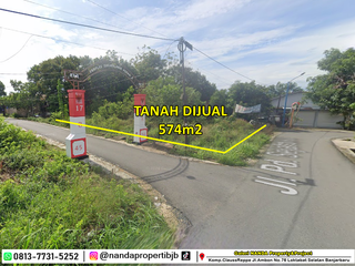 tanah HOOK 574m2 di jl.karanganyar1 Gg.pondok sejahtera loktabat utara