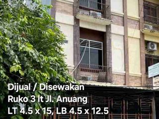 Dijual / Disewakan Ruko 3 lt di Jl. Anuang Makassar