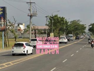 (W) Dijual Tanah LD 100 mtr, Dpn Exit TOL Dumpil MADIUN Lokasi Cantik