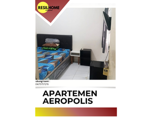 disewakan bulanan apartemen termurah aeropolis studio full furniture seberang bandara Soekarno-Hatta furnished lengkap neglasari Tangerang Banten ar1 tower A