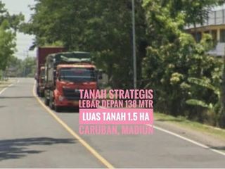 (W) Dijual Tanah Zona Industri LD 138 mtr, Dekat Gerbang TOL Caruban MADIUN, Lokasi Istimewa
