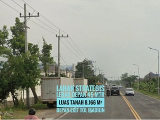 [ Bb] Dijual Tanah LD 45 mtr, depan Exit TOL Dumpil MADIUN, Lokasi Strategis