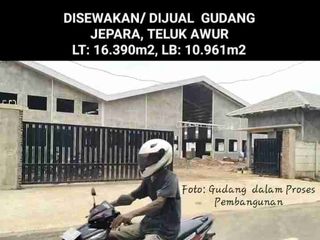 DIJUAL/ DISEWAKAN GUDANG JEPARA, TELUK AWUR. WAREHOUSE FOR RENT OR SELL FOR GARMENT
