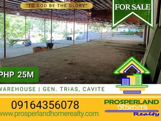 WAREHOUSE FOR SALE – GENERAL TRIAS, CAVITE