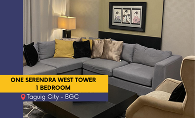 1 Bedroom condo unit For Sale in One Serendra West Tower at Taguig City - BGC