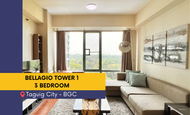 3 Bedroom condo unit For Sale in Bellagio Tower 1 at Taguig City - BGC