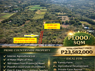 23,582 sqm Vacant Lot at Calatagan Batangas perfect for family farm