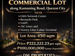For Sale: Commercial Lot along Kamuning Road, Quezon City