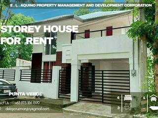 3 BATHROOMS, 4 BEDROOMS 2 STOREY HOUSE FOR RENT LOCATED IN A SECURED SUBDIVISION AT PUNTA VERDE