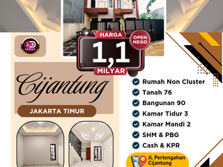 Dijual Rumah Siap Huni Cijantung Jakarta Timur