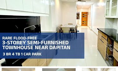 Flood-Free 3-Storey Semi-Furnished Townhouse for Sale Near Dapitan | Manila–QC Boundary