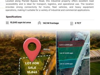Industrial Land along PLARIDEL Bypass Road Bulacan