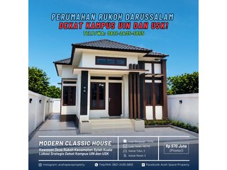 Dijual Rumah Dekat Kampus UIN dan USK - Berlokasi di Kawasan Rukoh Darussalam!