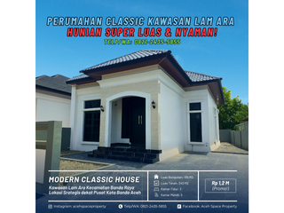 Dijual Rumah Classic di Lam Ara Kota Banda Aceh - Hunian Super Luas dan Nyaman!