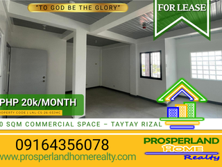 COMMERCIAL SPACE FOR LEASE – TAYTAY RIZAL