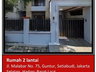 Di Jual Rumah Aset Bank di Jl. Malabar , Guntur, Setiabudi, Jakarta Selatan