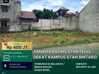 907 Tanah Kavling Siap Bangun dalam Cluster Area Pondok Jati - Pondok Aren, Tangerang Selatan