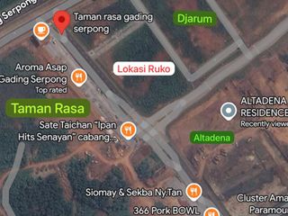 Ruko Termurah Depan Taman Rasa Lokasi Premium di Kelilingi Altadena & Pasadena