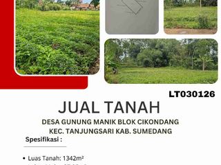 Dijual Tanah harga BU di Tanjungsari Sumedang gunung manik blok Cikondang