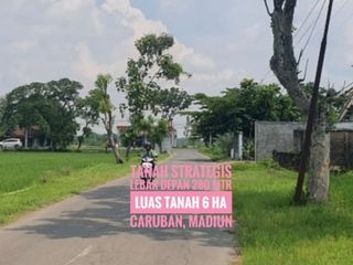 W// Tanah LD 280 mtr, dekat Jalan Raya Propinsi Caruban MADIUN, Lokasi Berkelas