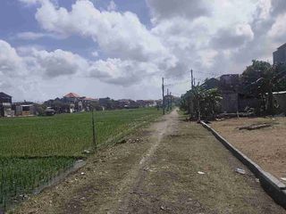 Jual Tanah 160meter ( Tinggal 2 kavling) Lokasi Jl Pura Demak, Denpasar, area Strategis & Tidak Banjir Hadap Selatan & Zona Kuning View Sawah.w